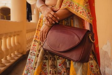 Ardori clutch styled with traditional Indian dress